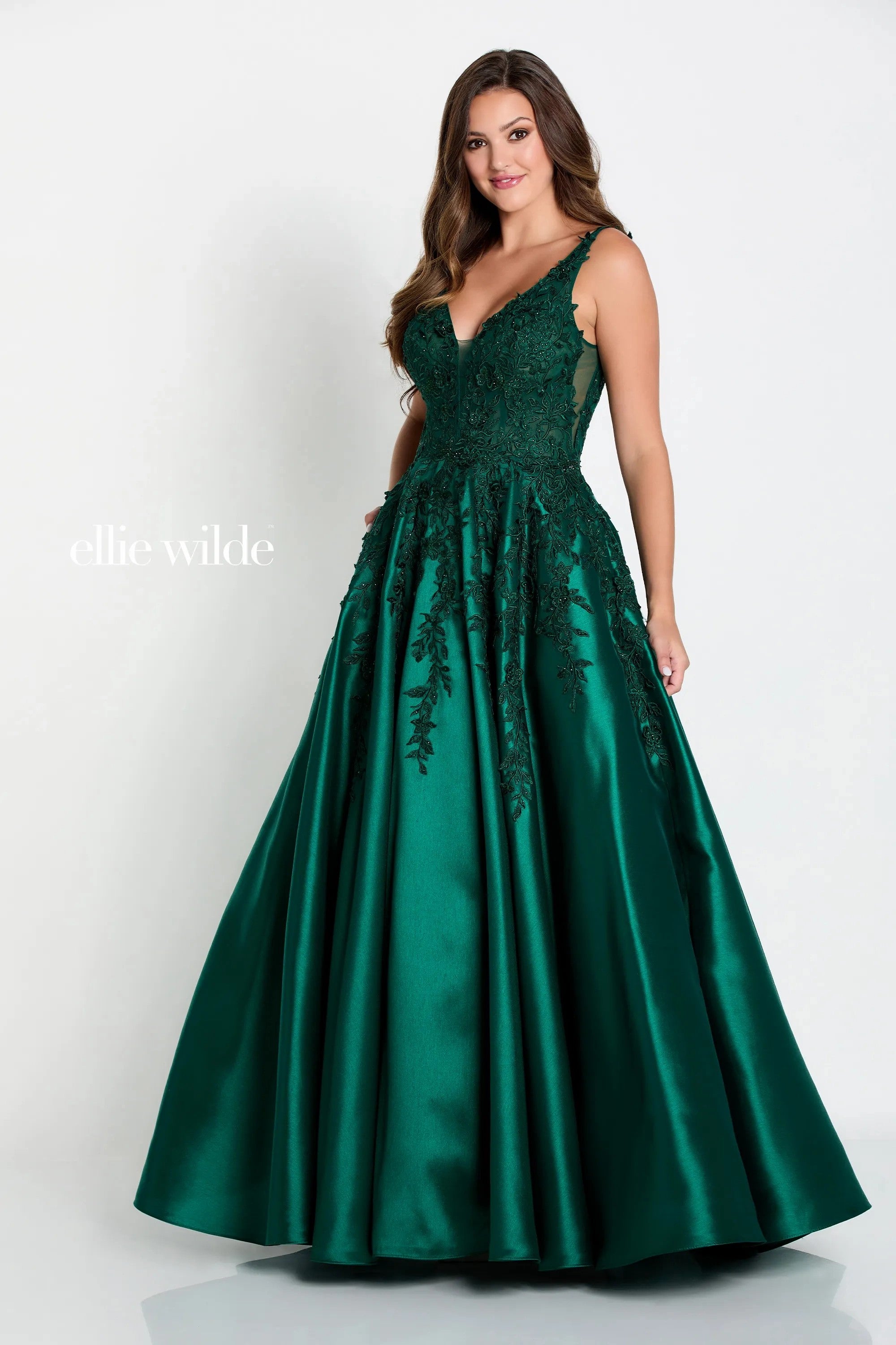 Prom Dresses Long Ball Gown Beaded Pocket Prom Dress Emerald