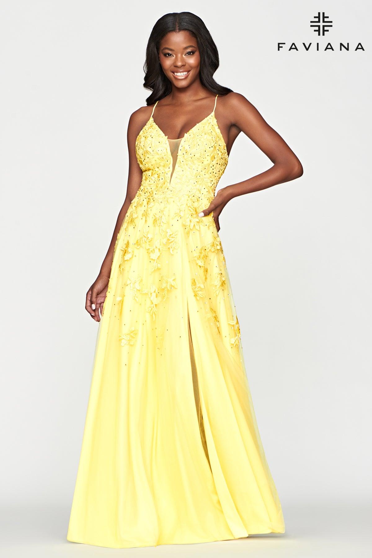 Prom Dresses Long A Line Prom Dress Light Yellow