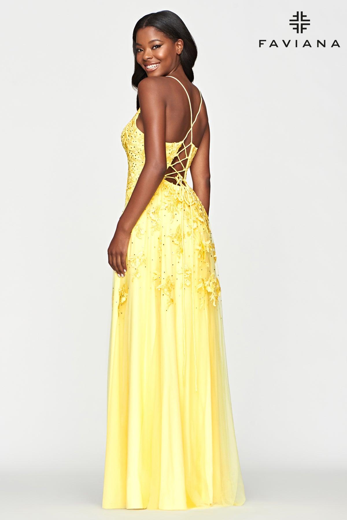 Prom Dresses Long A Line Prom Dress Light Yellow