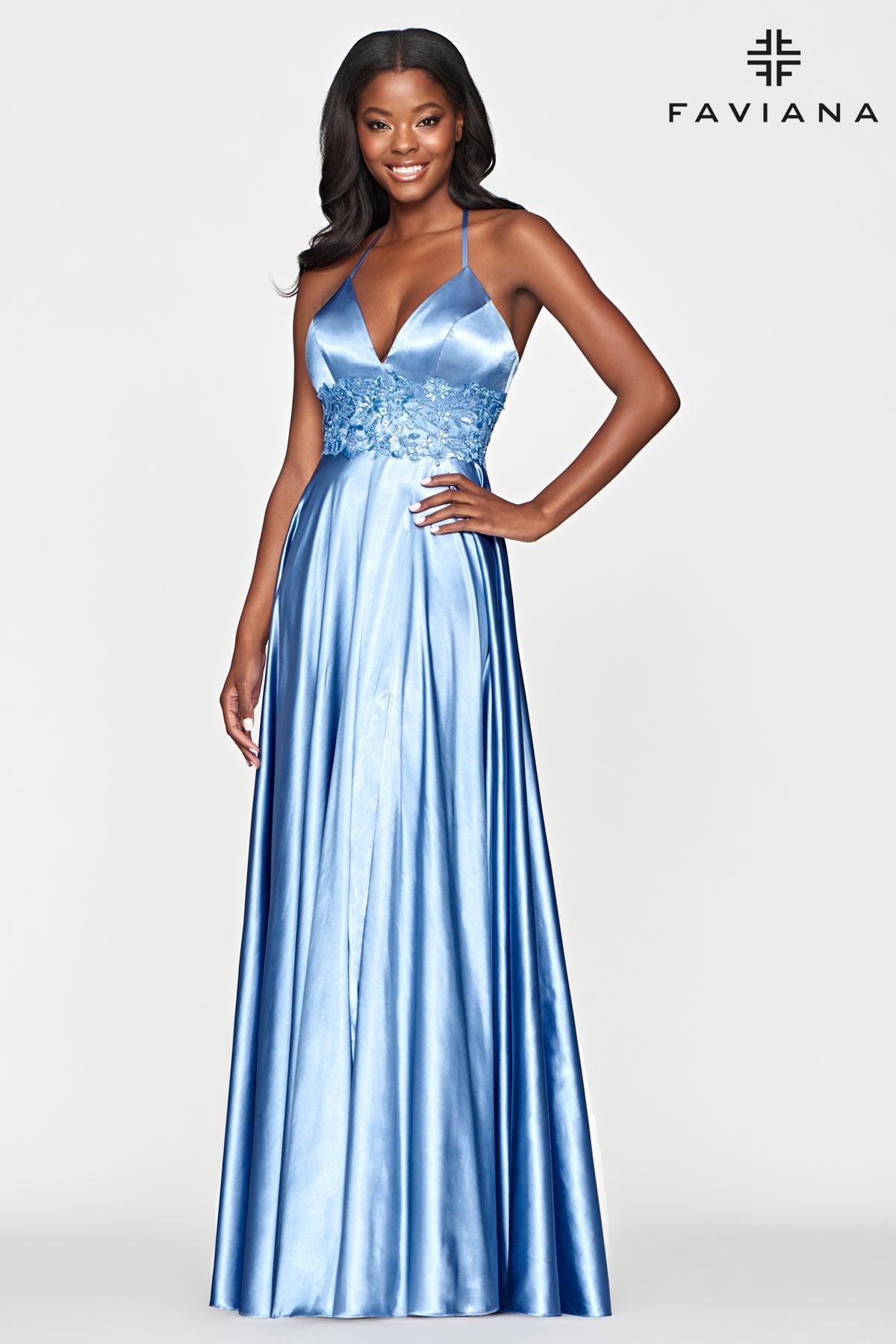 Faviana Long A-Line Prom Dress S10643 - The Dress Outlet