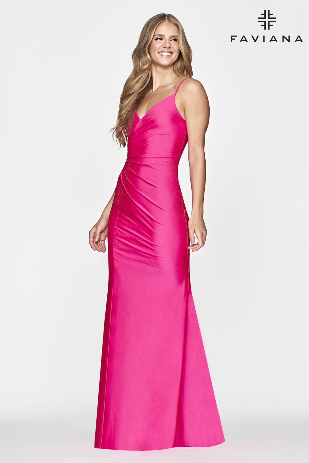 Faviana Long Formal Prom Dress S10644 - The Dress Outlet