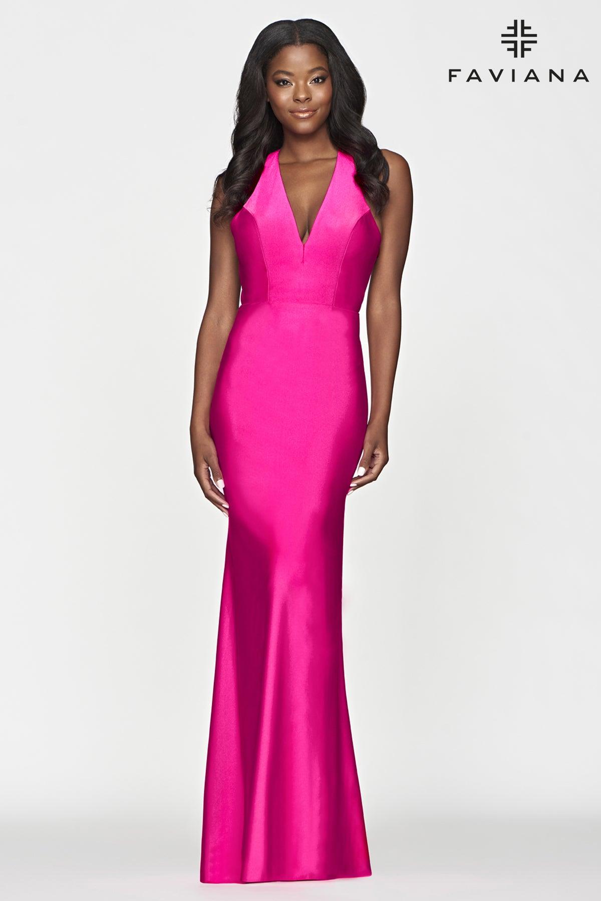 Faviana Long Formal Prom Dress S10646 - The Dress Outlet