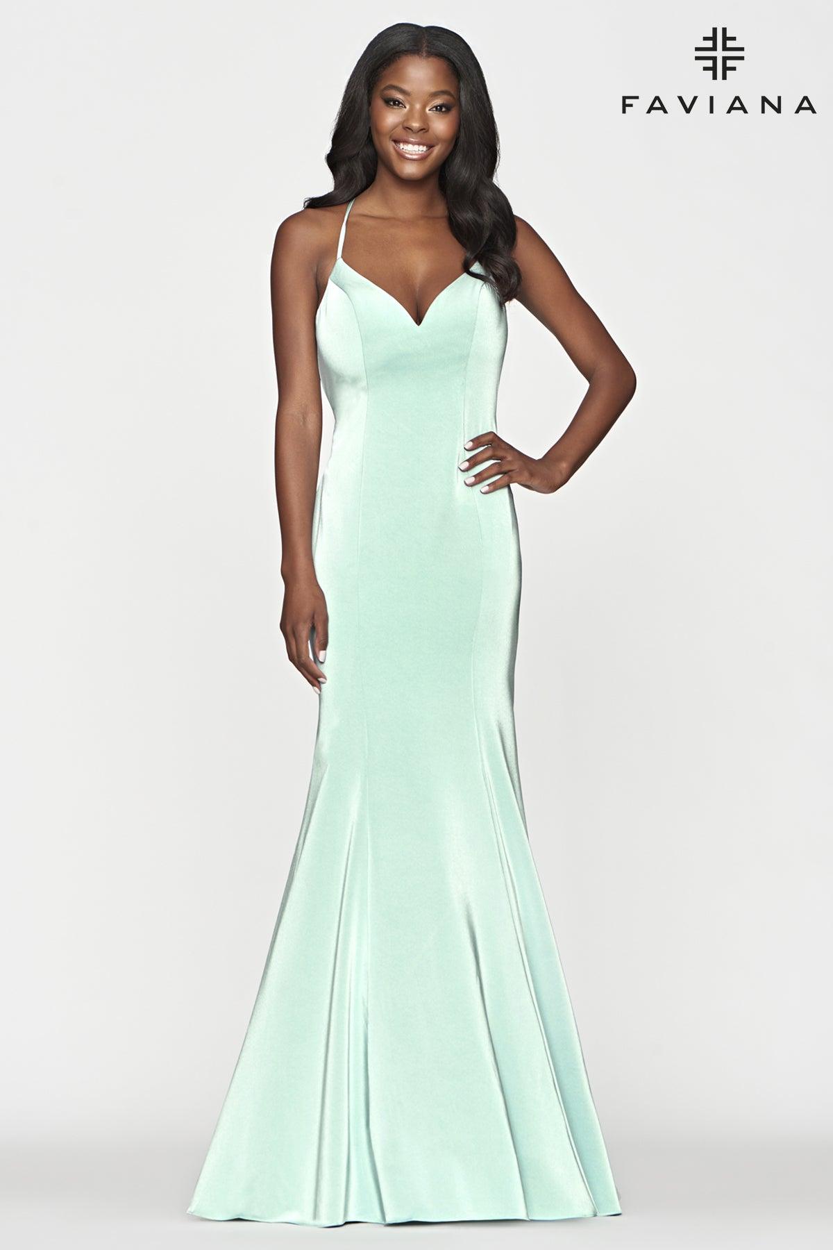 Faviana Long Formal Prom Dress S10659 - The Dress Outlet
