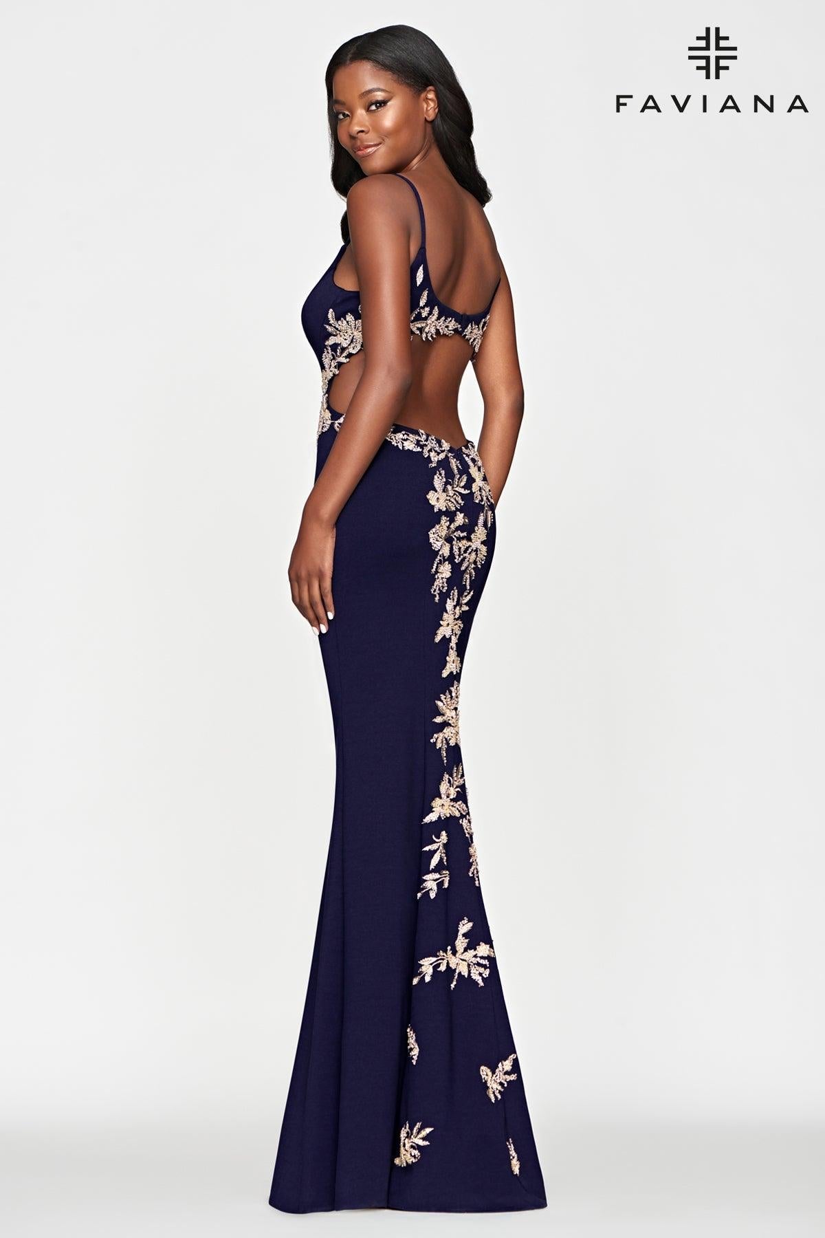 Faviana Long Formal Prom Dress S10668 - The Dress Outlet