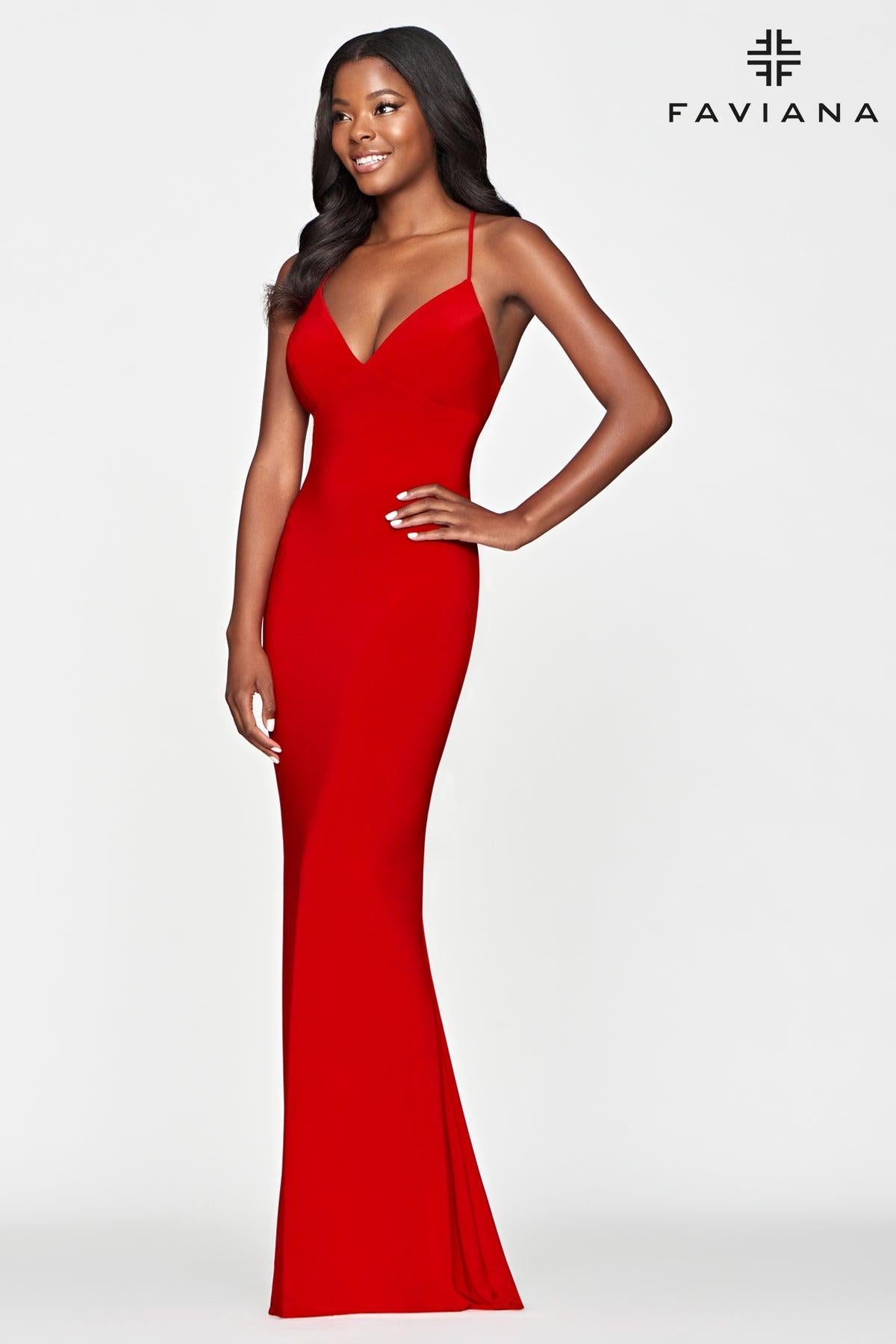 Faviana Long Formal Prom Dress S10684 - The Dress Outlet