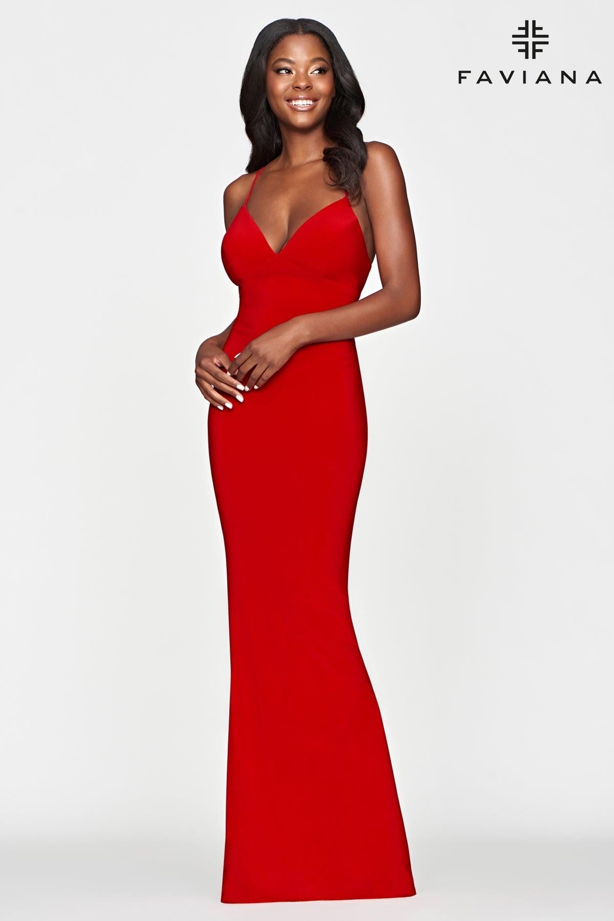 Faviana Long Formal Prom Dress S10684 - The Dress Outlet