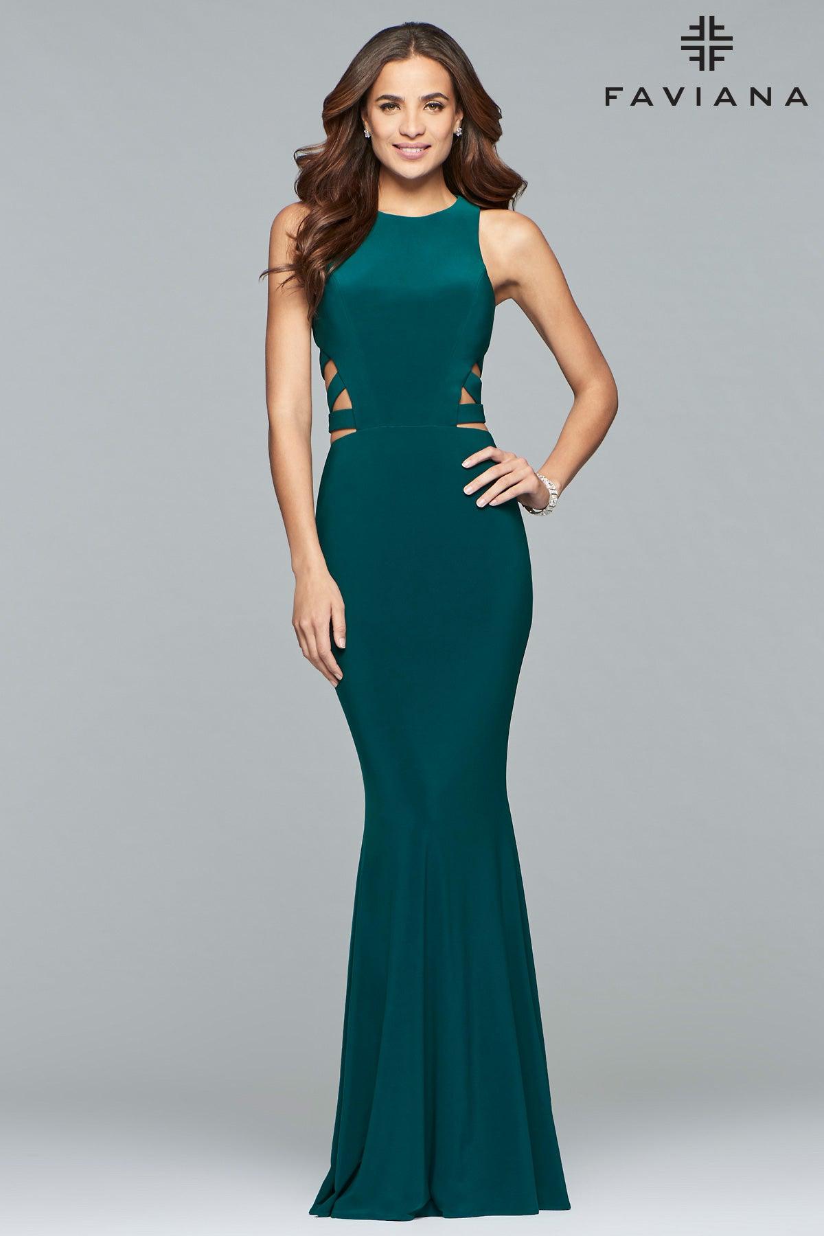 Faviana Sexy Sleeveless Long Formal Gown 8018 - The Dress Outlet