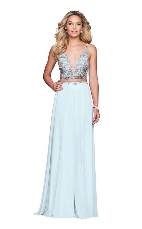 Faviana Two Piece Long Gown S10244 - The Dress Outlet