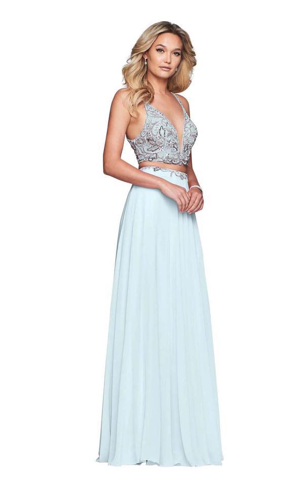 Faviana Two Piece Long Gown S10244 - The Dress Outlet