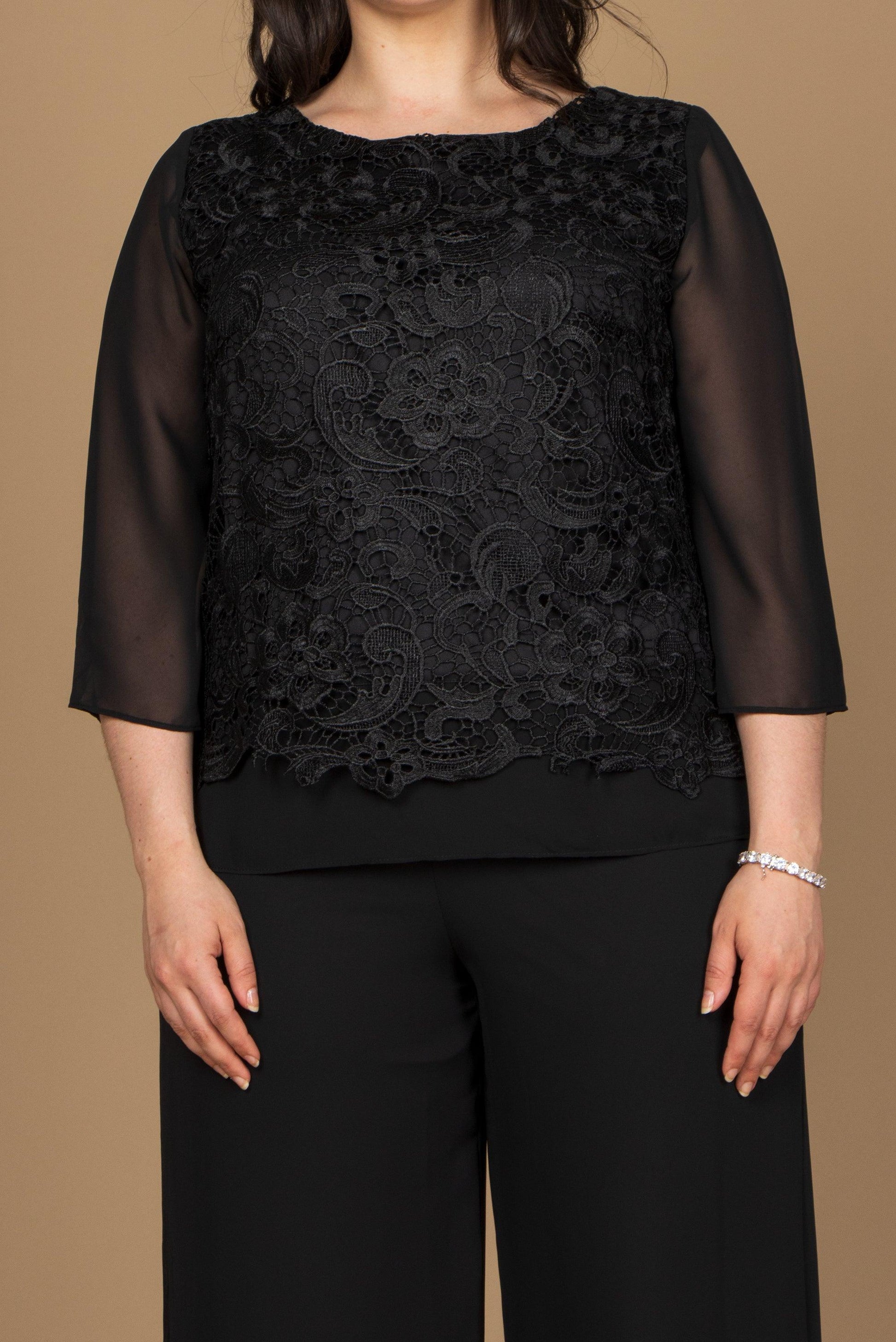 Formal Mother of the Bride Lace Pant Suit