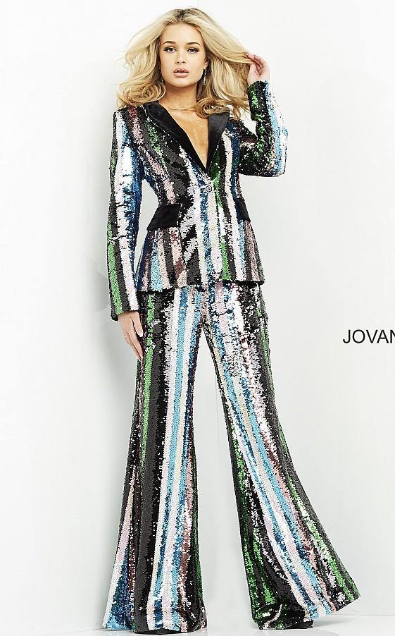 Jovani M02942 Formal Sequins Two Piece Pant Suit for $680.0, – The Dress  Outlet