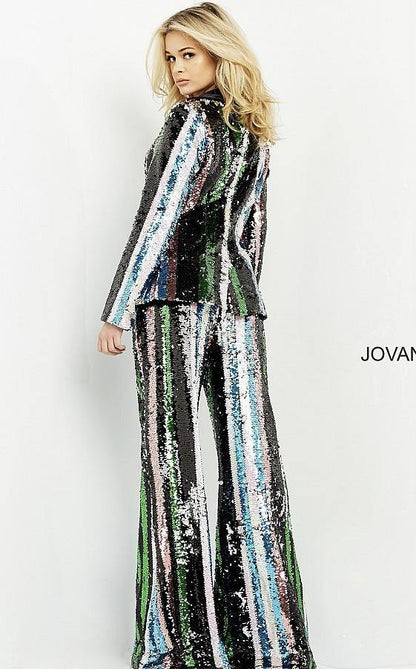 Jovani Formal Sequins Two Piece Pant Suit M02942 - The Dress Outlet