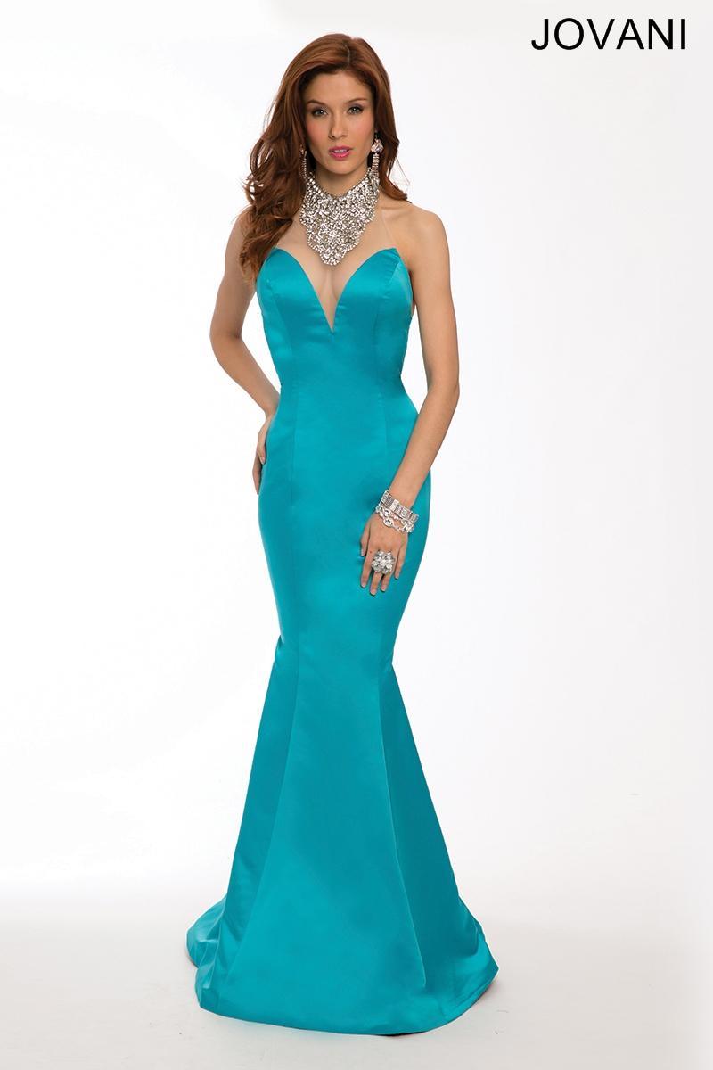 Jovani Halter Mermaid Long Prom Dress 22735 - The Dress Outlet