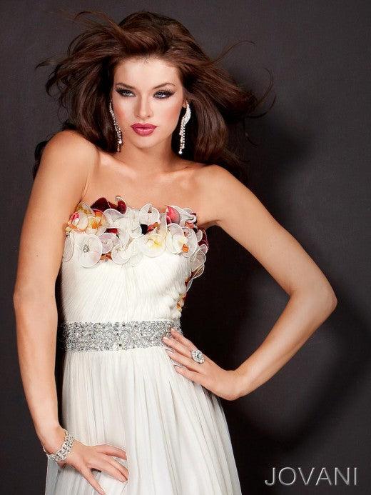 Jovani Long Formal Strapless Print Dress 4878 - The Dress Outlet