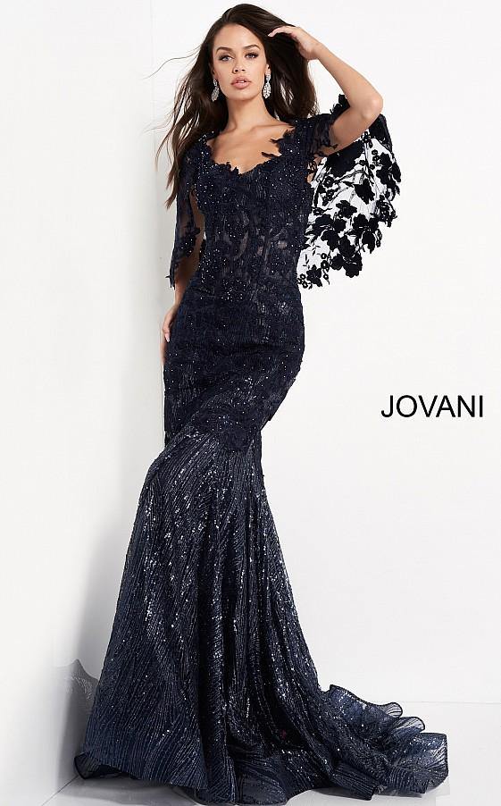 Jovani Long Mother of the Bride Lace Dress 03158 - The Dress Outlet