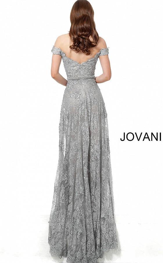 Jovani Long Off the Shoulder Lace Evening Gown 2234 - The Dress Outlet