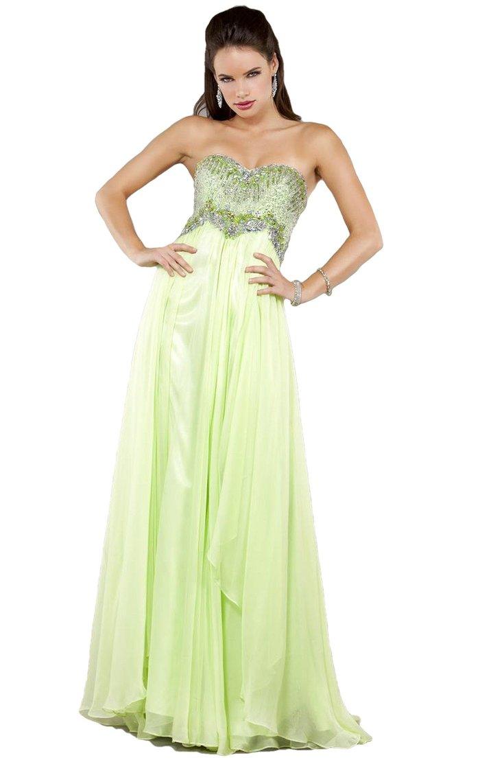 Jovani Long Strapless Formal Chiffon Dress 1920 - The Dress Outlet
