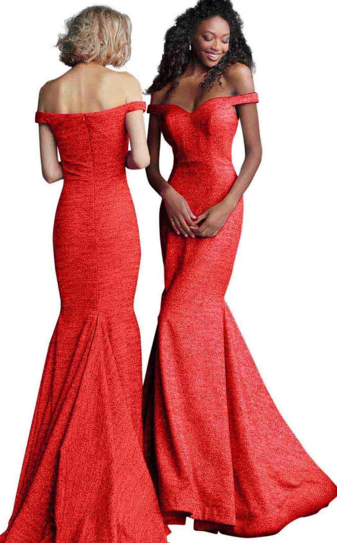 Jovani Off Shoulder Formal Prom Long Dress 60122 - The Dress Outlet
