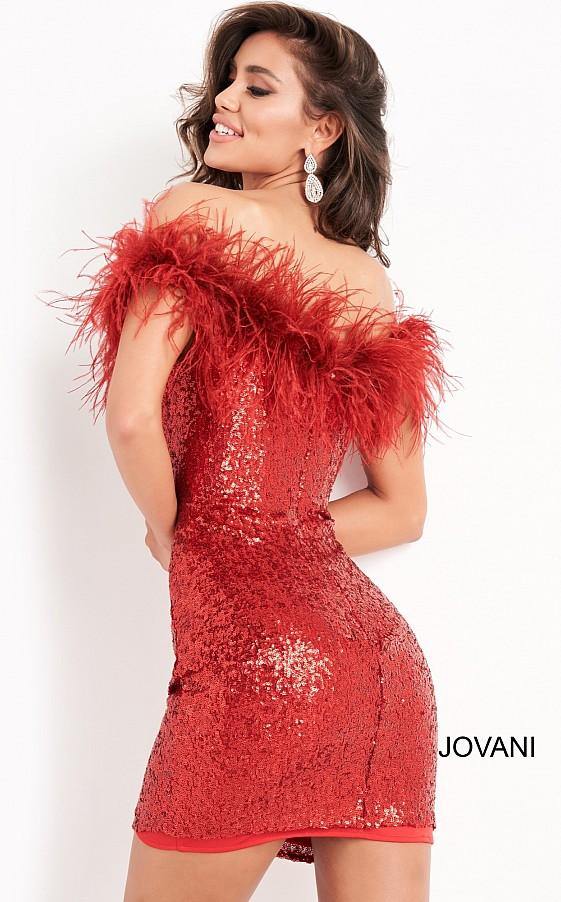 Jovani Off Shoulder Short Homecoming Dress 06167 - The Dress Outlet