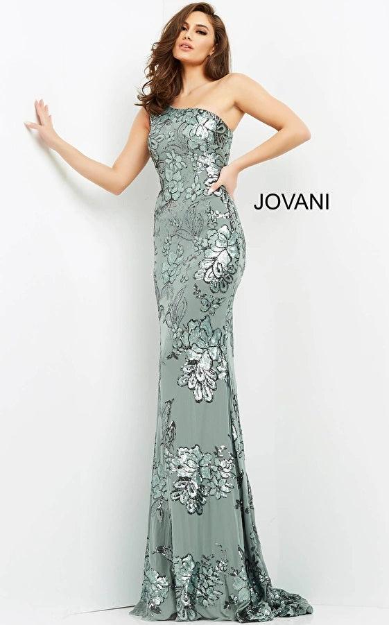 Jovani One Shoulder Long Formal Evening Dress 04331 - The Dress Outlet