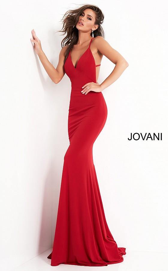Jovani Prom Long Fitted Strappy Back Dress 00512 - The Dress Outlet