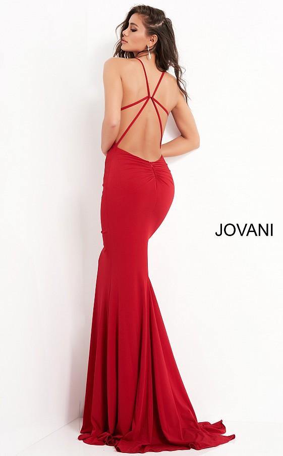 Jovani Prom Long Fitted Strappy Back Dress 00512 - The Dress Outlet