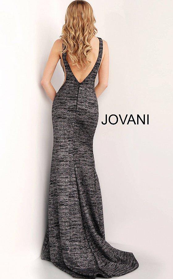 Jovani Prom Long Glitter Jersey Formal Dress 45811 - The Dress Outlet