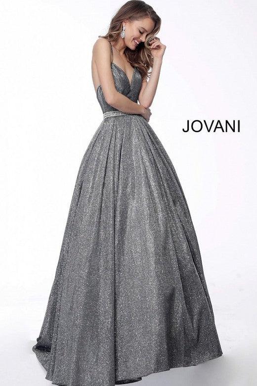 Jovani Prom Long Halter Glitter Ball Gown 66038 - The Dress Outlet