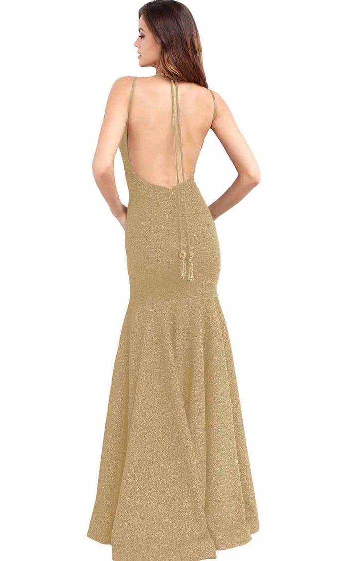 Jovani Prom Long Long Glitter Fitted Dress 60214 - The Dress Outlet