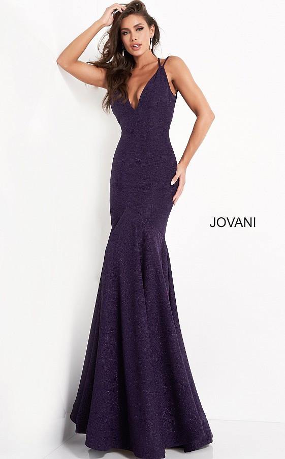 Jovani Prom Long Long Glitter Fitted Dress 60214 - The Dress Outlet