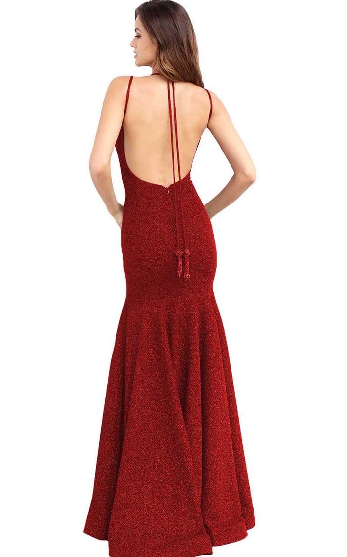Jovani Prom Long Long Glitter Fitted Dress 60214 - The Dress Outlet