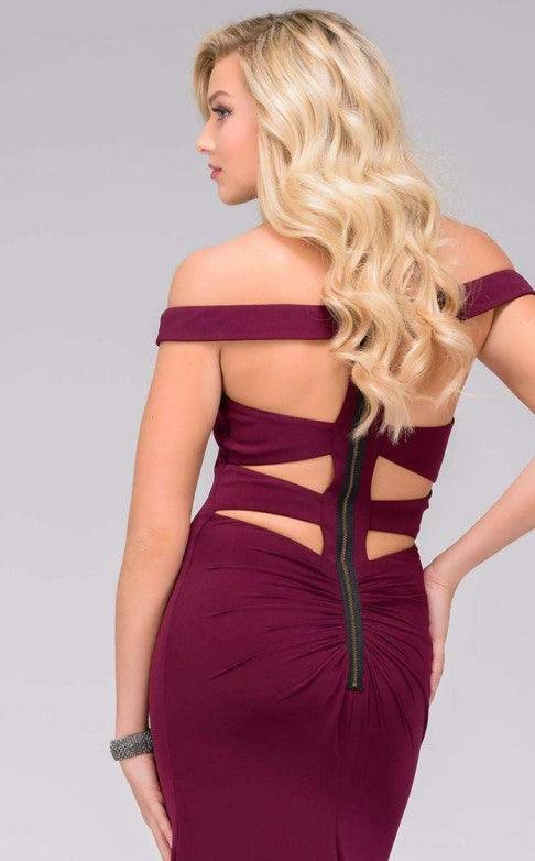 Jovani Prom Long Off Shoulder Formal Dress 49369 - The Dress Outlet