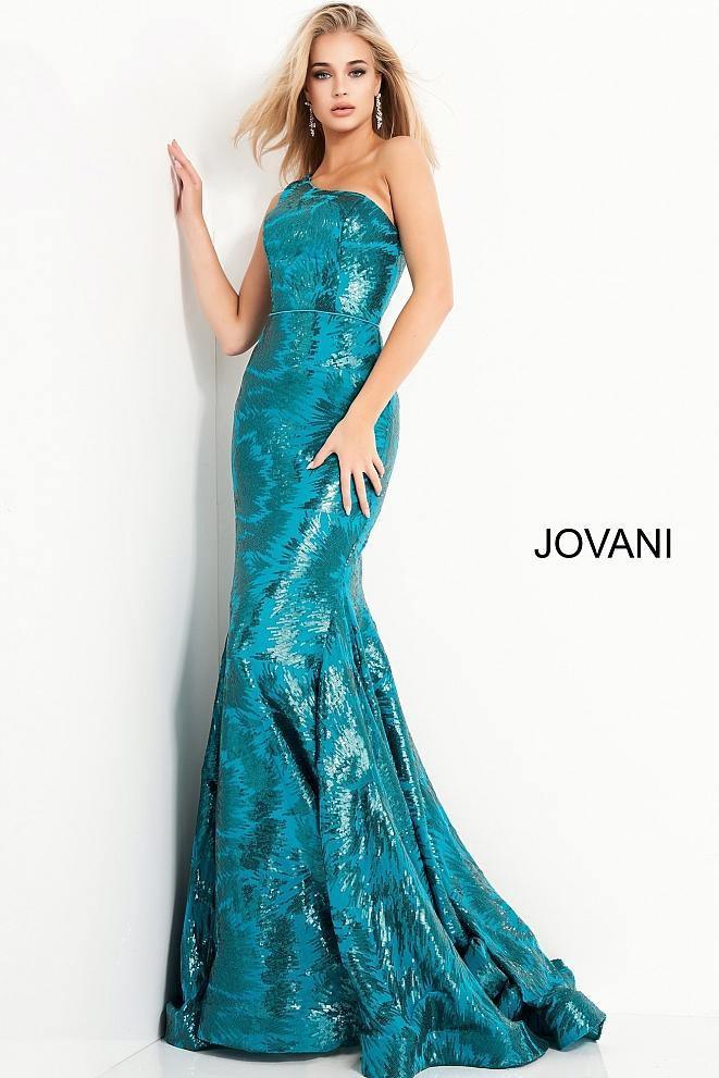 Jovani 1845 Prom Long One Shoulder Prom Dress