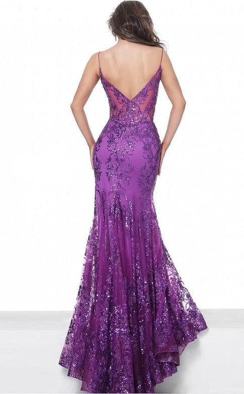 Jovani Prom Long Spaghetti Straps Mermaid Gown 3675 - The Dress Outlet