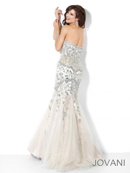 Jovani Prom Long Strapless Mermaid Formal Gown 3008 - The Dress Outlet