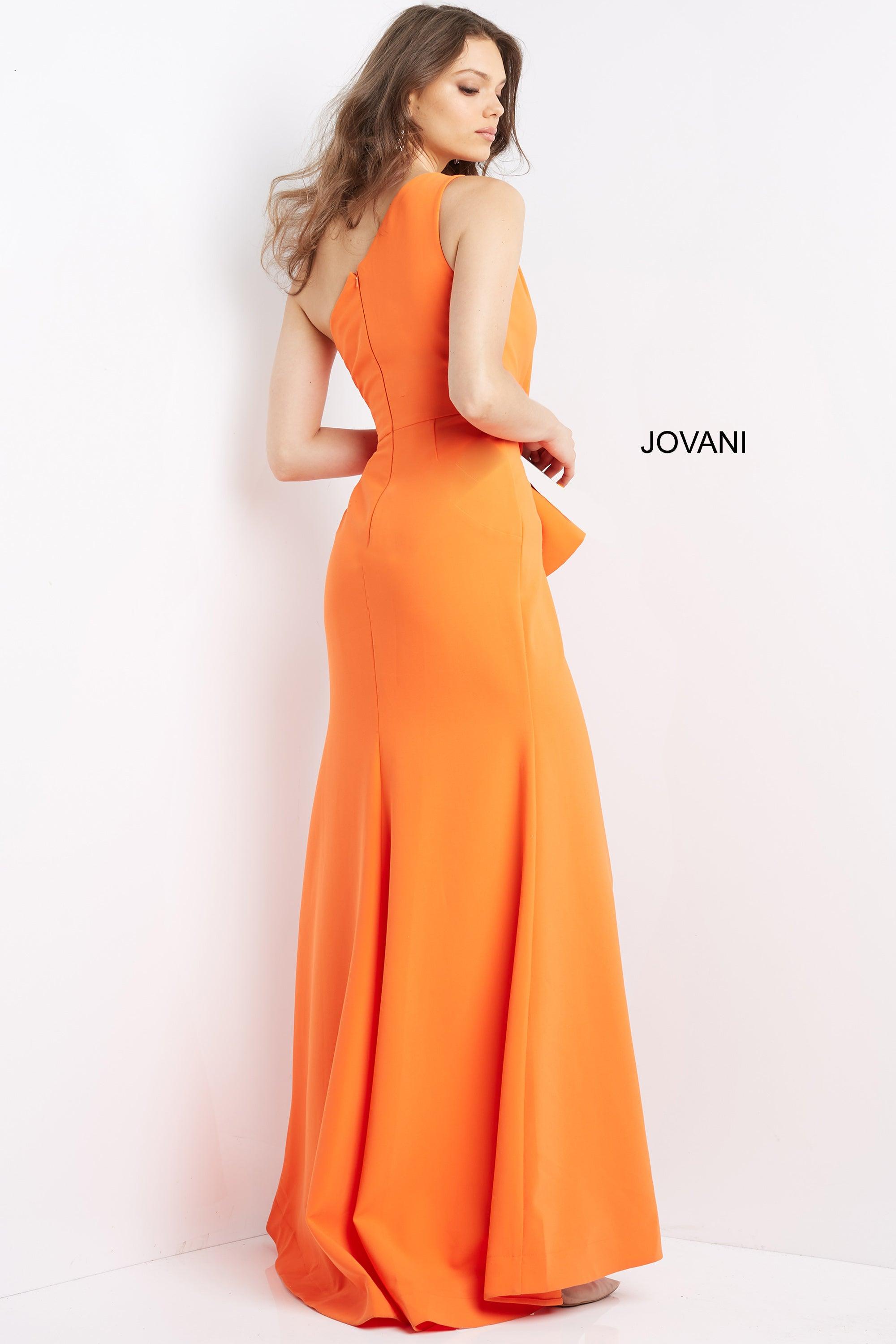 Jovani Prom One Shoulder Long Fitted Gown 06756 - The Dress Outlet