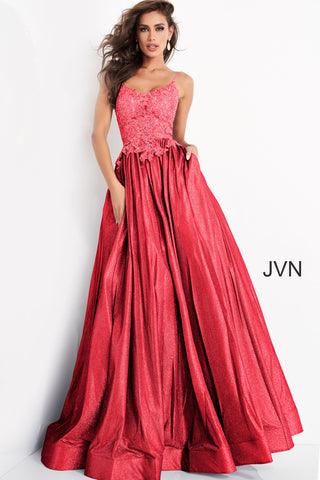 Jovani Prom Spaghetti Strap Long Ball Gown 03038 - The Dress Outlet
