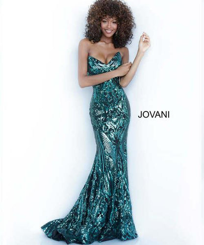 Jovani Prom Strapless Long Formal Dress 03445 - The Dress Outlet