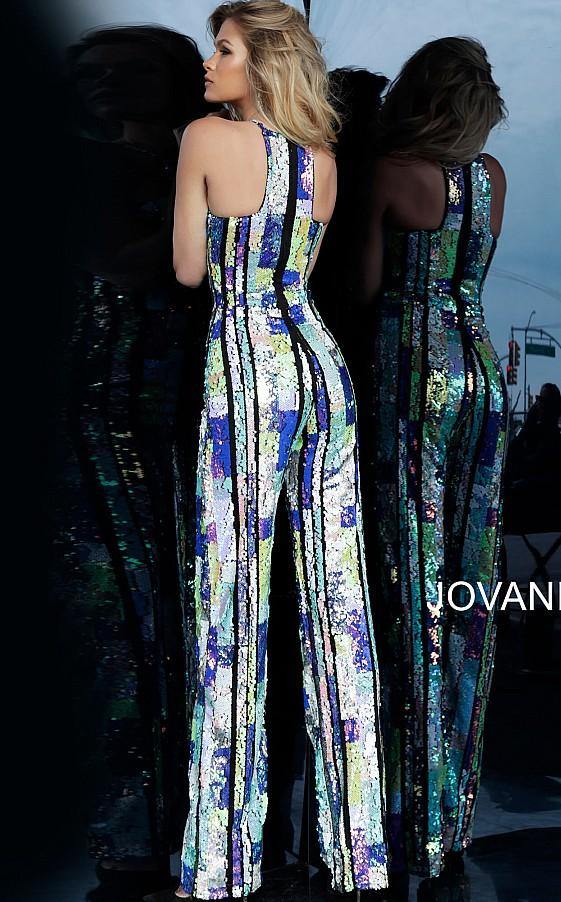 Jovani Sequins Sleeveless Evening Jumpsuit 1194 - The Dress Outlet