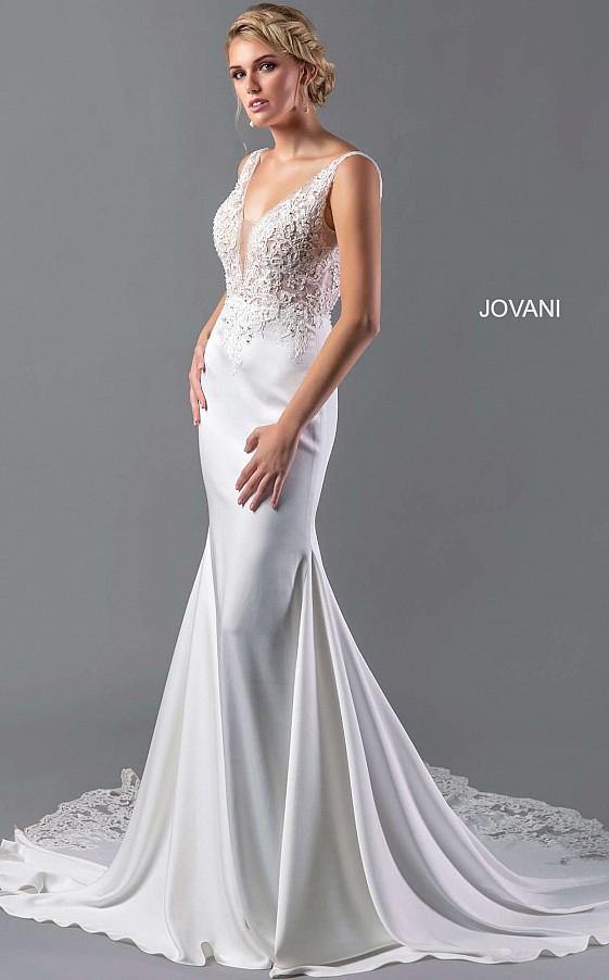 Jovani Sheath Long Bridal Gown AV03586 - The Dress Outlet