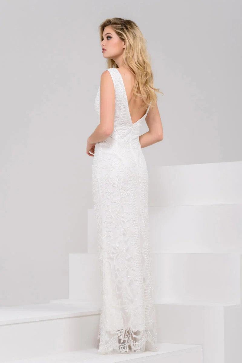 Jovani Sleeveless Long Bridesmaid Dress 37694 - The Dress Outlet