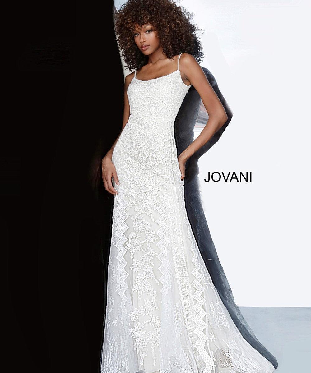 Jovani Spaghetti Straps Long Prom Dress 00862 - The Dress Outlet