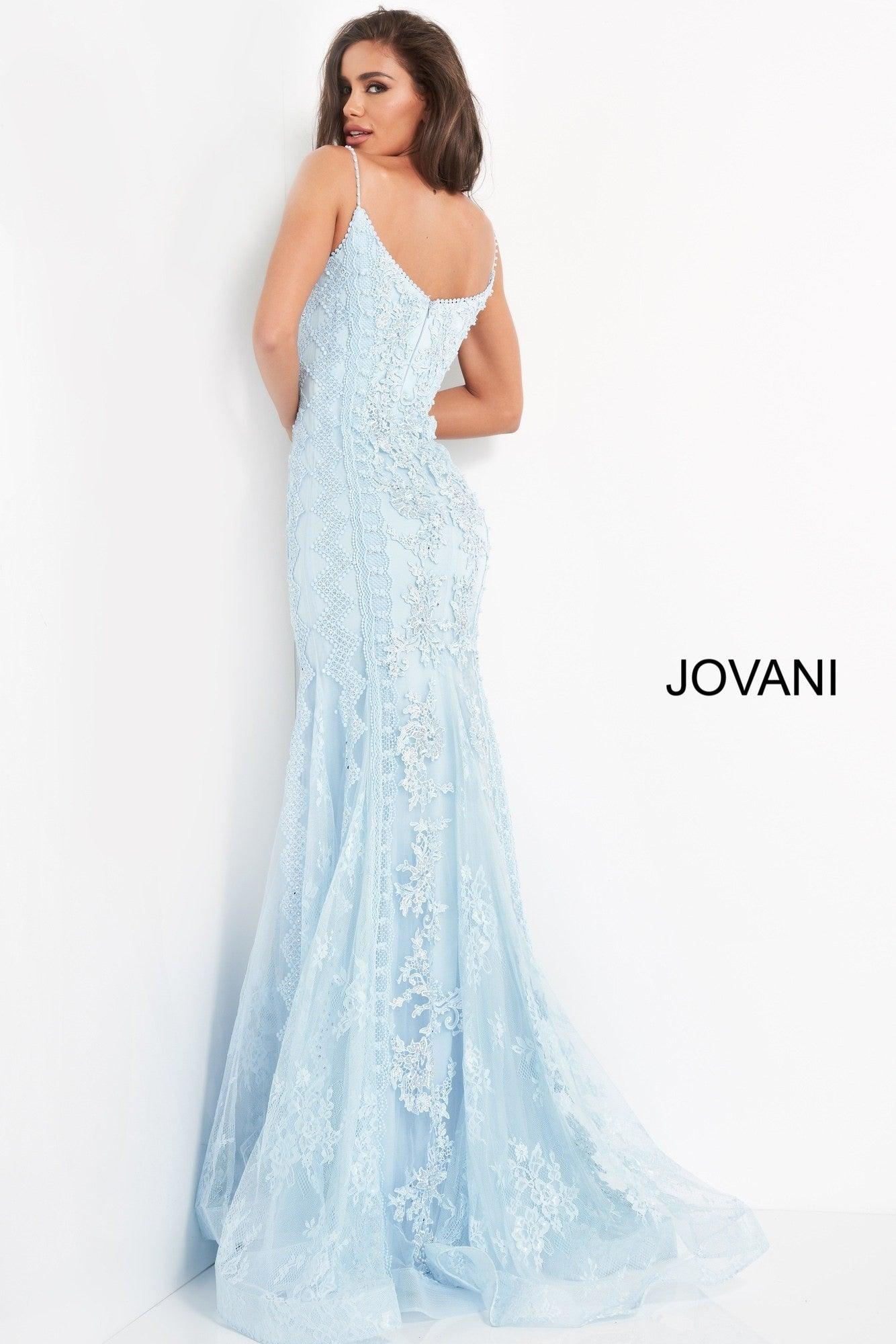 Jovani Spaghetti Straps Long Prom Dress 00862 - The Dress Outlet
