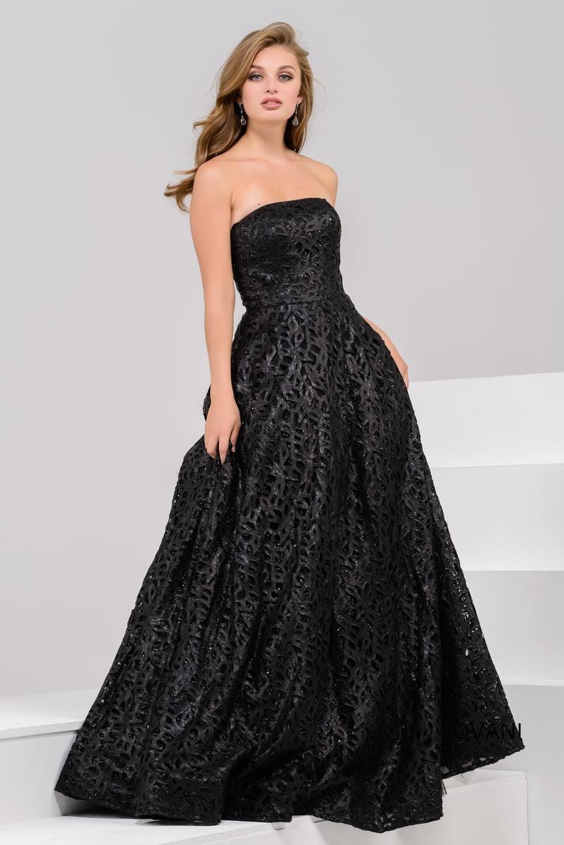 Jovani Strapless Long Formal Prom Gown 35146 - The Dress Outlet