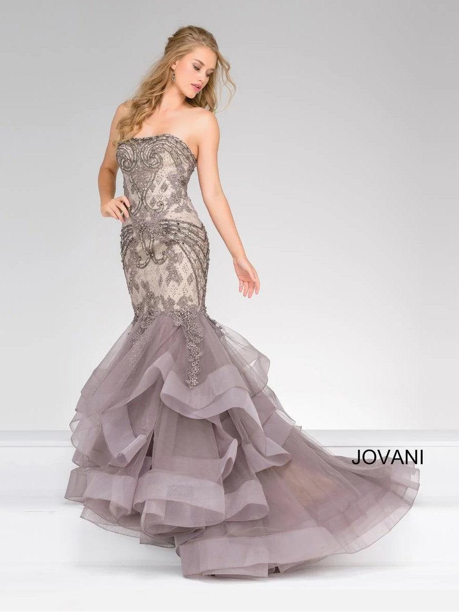 Jovani Strapless Long Mermaid Evening Gown 45760 - The Dress Outlet