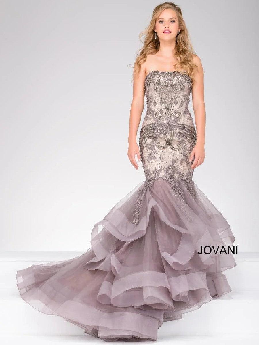 Jovani Strapless Long Mermaid Evening Gown 45760 - The Dress Outlet