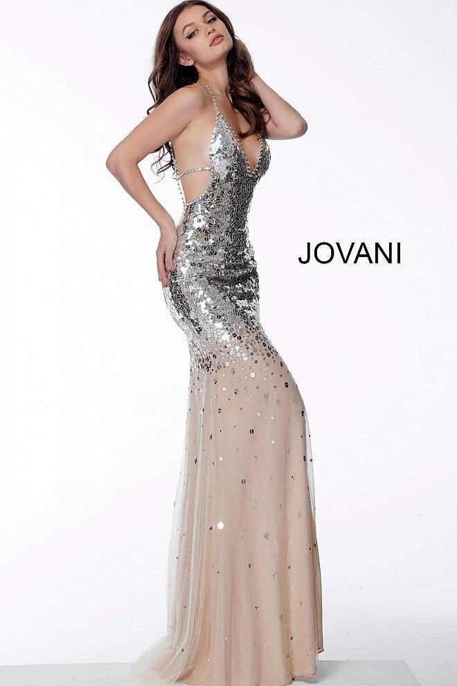 Jovani Strappy Back Long Prom Dress 65306 - The Dress Outlet