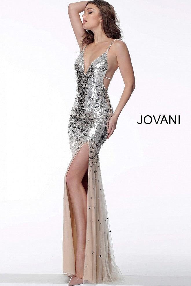 Jovani Strappy Back Long Prom Dress 65306 - The Dress Outlet