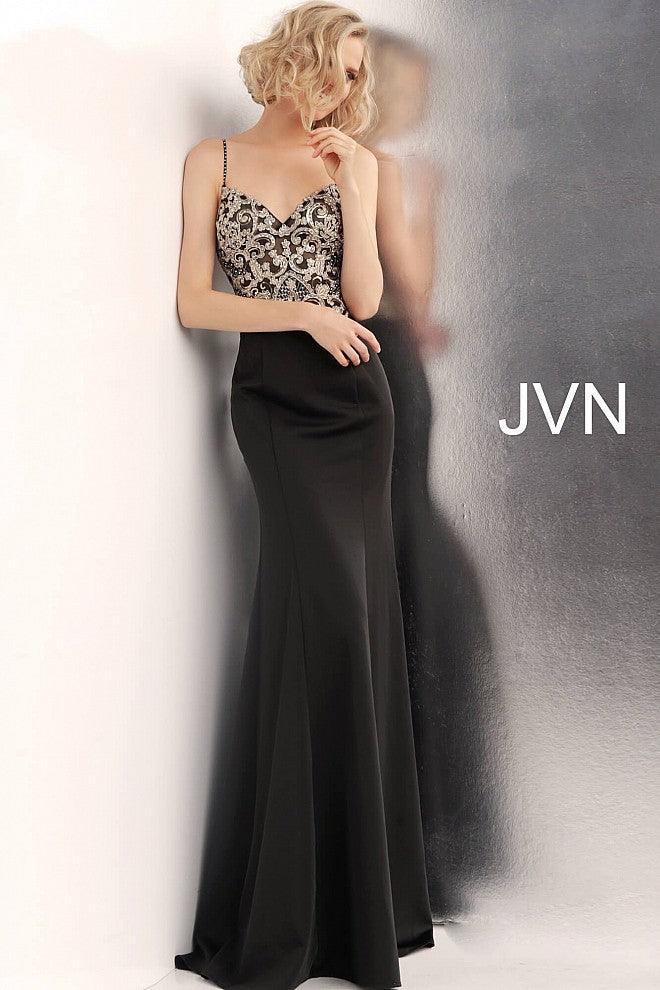 Jovani Waterfall Back Long Party Dress 66059 - The Dress Outlet