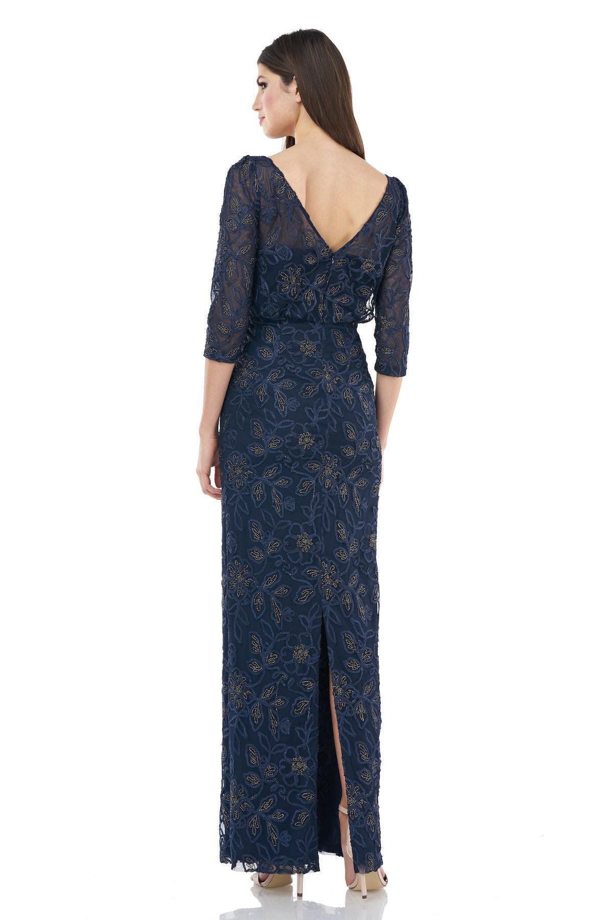 JS Collections Long Formal Metallic Dress Sale 867040 - The Dress Outlet